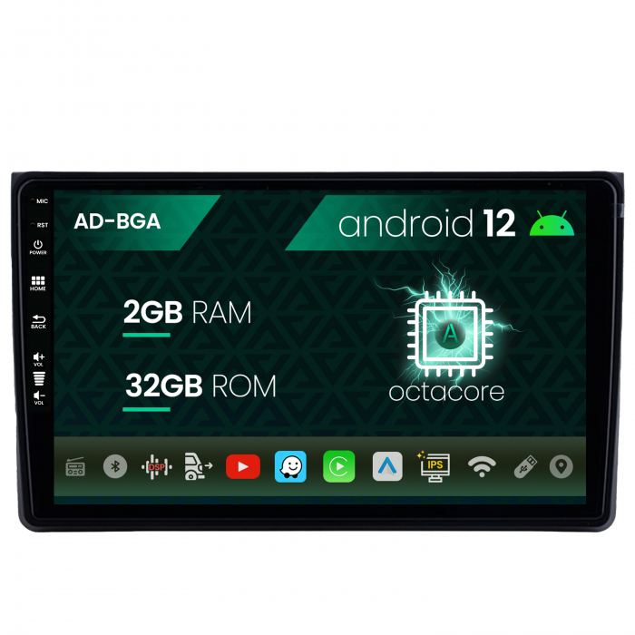 Navigatie Audi A4(B6 B7) Seat Exeo, Android 13, A-Octacore 2GB RAM + 32GB ROM, 9 Inch - AD-BGA9002+AD-BGRKIT425