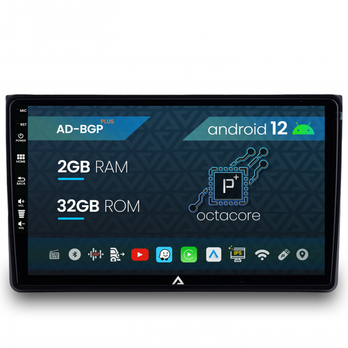 Navigatie Audi A4(B6 B7) Seat Exeo, Android 12, P-Octacore 2GB RAM + 32GB ROM, 9 Inch - AD-BGP9002+AD-BGRKIT425