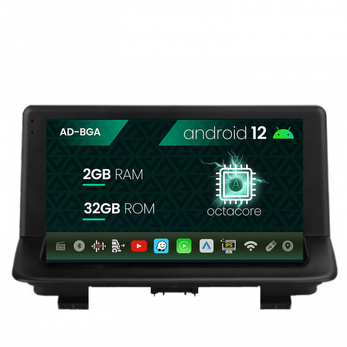 Navigatie Audi Q3 (2011-2018), Android 13, A-Octacore 2GB RAM + 32GB ROM, 9 Inch - AD-BGA9002+AD-BGRKIT427