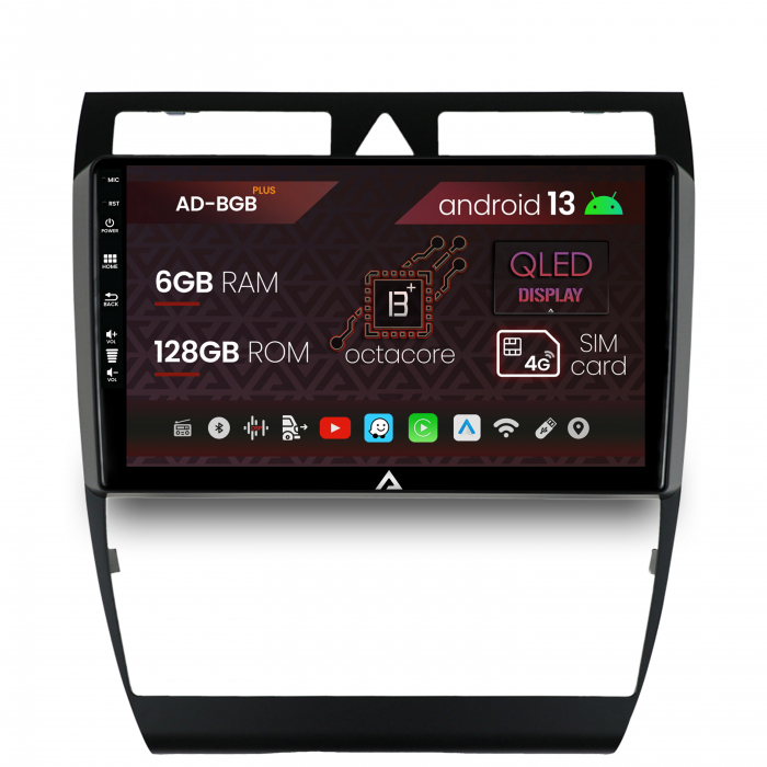 Navigatie Audi A6, Android 13, B-Octacore 6GB RAM + 128GB ROM, 9 Inch - AD-BGB9006+AD-BGRKIT429