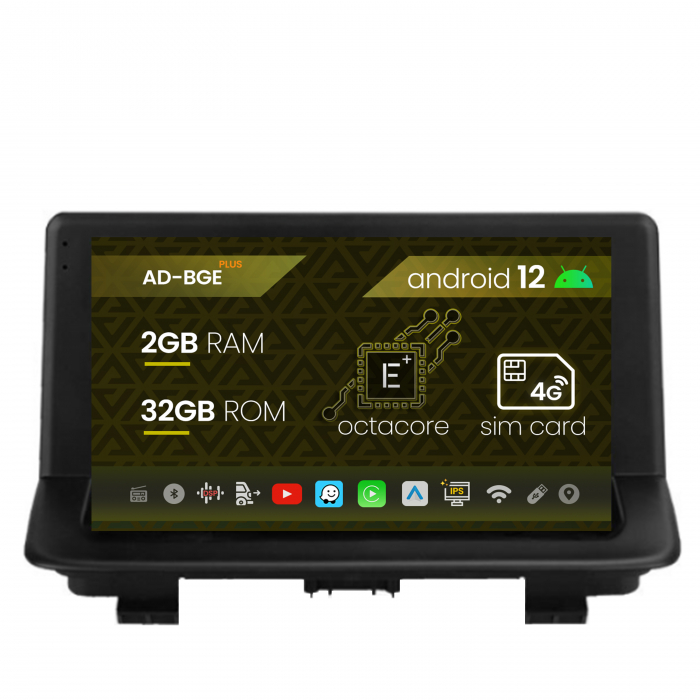 Navigatie Audi Q3 (2011-2018), Android 12, E-Octacore 2GB RAM + 32GB ROM, 9 Inch - AD-BGE9002+AD-BGRKIT427