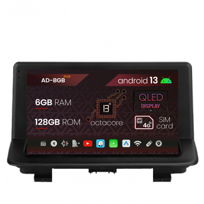 Navigatie Audi Q3 (2011-2018), Android 13, B-Octacore 6GB RAM + 128GB ROM, 9 Inch - AD-BGB9006+AD-BGRKIT427