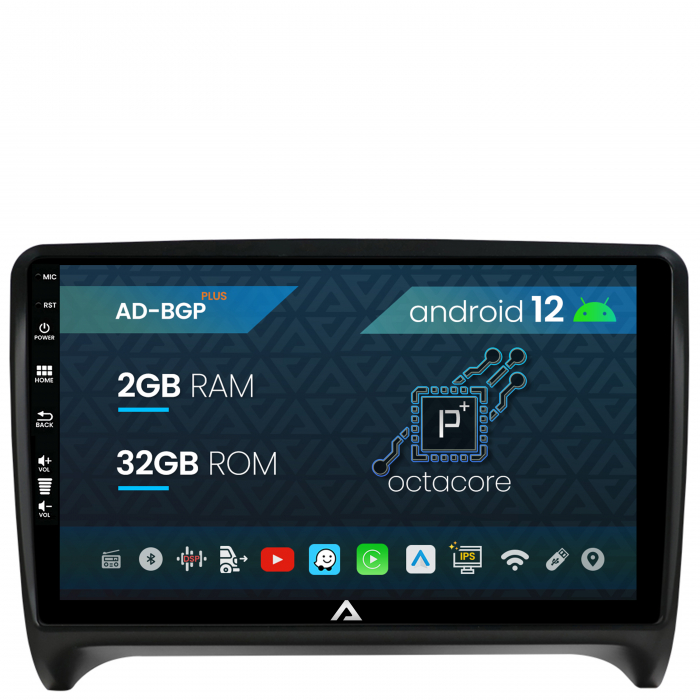 Navigatie Audi TT, Android 12, P-Octacore   2GB RAM + 32GB ROM, 9 Inch - AD-BGP9002+AD-BGRKIT426