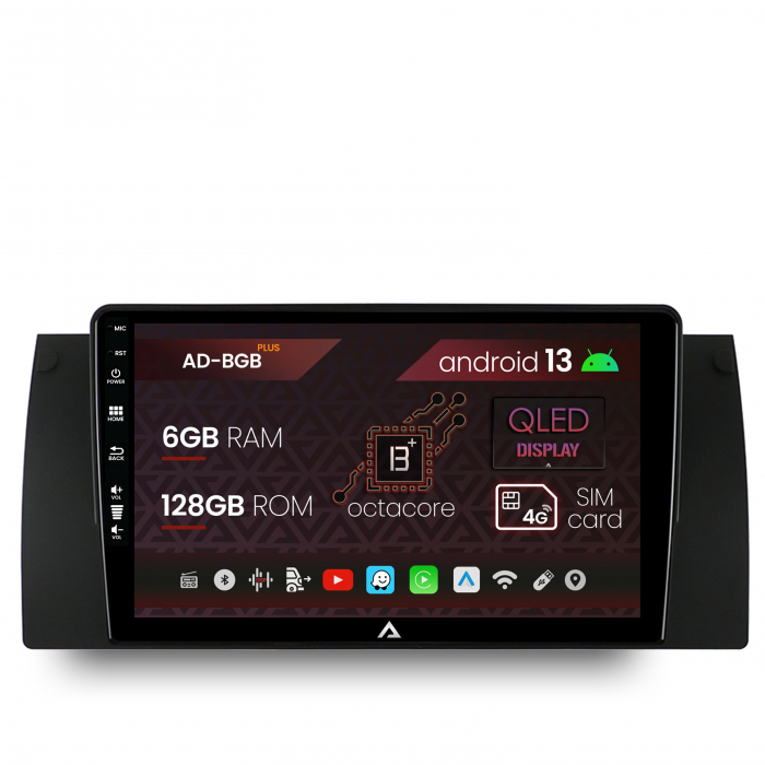 Navigatie BMW E39 E53 E38, Android 13, B-Octacore 6GB RAM + 128GB ROM, 9 Inch - AD-BGB9006+AD-BGRKIT396