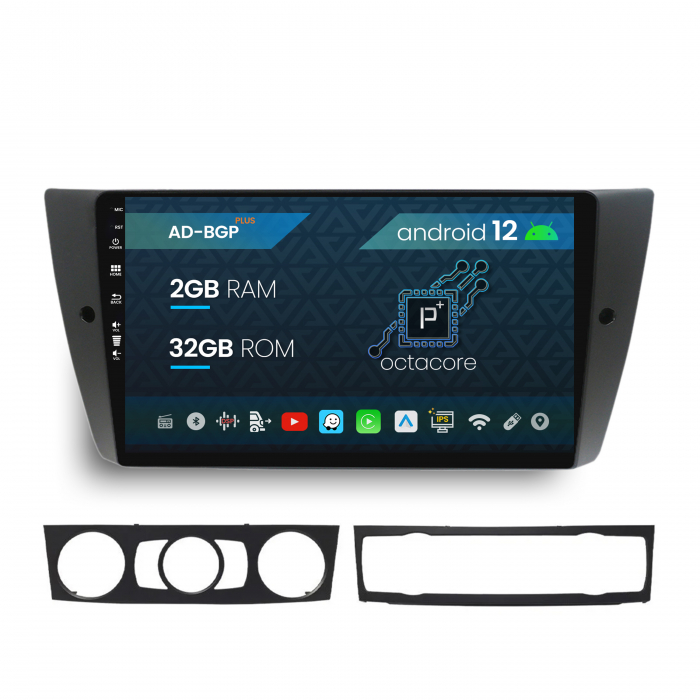 Navigatie BMW Seria 3 E90, E91, E92, Android 12, P-Octacore 2GB RAM + 32GB ROM, 9 Inch - AD-BGP9002+AD-BGRKIT391