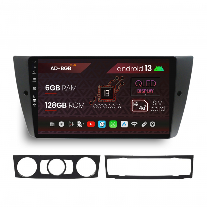 Navigatie BMW Seria 3 E90, E91, E92, Android 13, B-Octacore 6GB RAM + 128GB ROM, 9 Inch - AD-BGB9006+AD-BGRKIT391