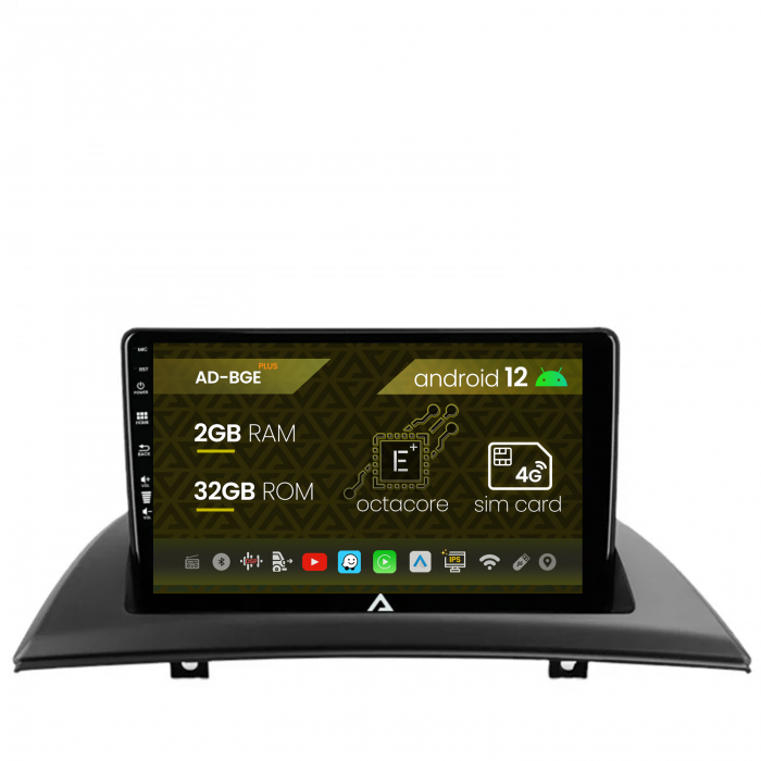 Navigatie BMW X3 E83 (2003-2010), Android 12, E-Octacore 2GB RAM + 32GB ROM, 9 Inch - AD-BGE9002+AD-BGRKIT395