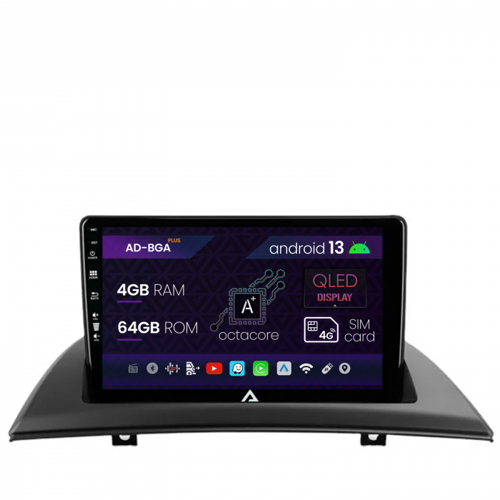 Navigatie BMW X3 E83 (2003-2010), Android 13, A-Octacore   4GB RAM + 64GB ROM, 9 Inch - AD-BGA9004+AD-BGRKIT395