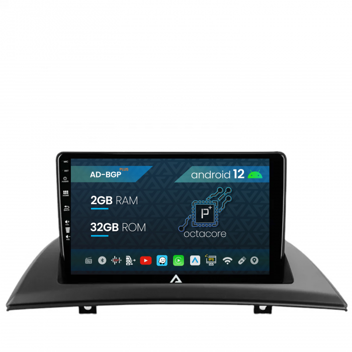 Navigatie BMW X3 E83 (2003-2012), Android 12, P-Octacore 2GB RAM + 32GB ROM, 9 Inch - AD-BGP9002+AD-BGRKIT395