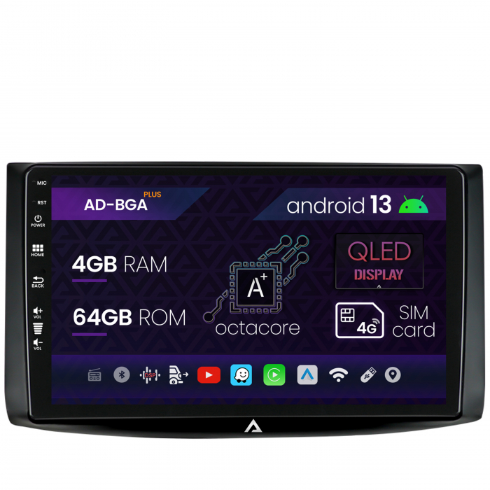 Navigatie Chevrolet Aveo (2006-2012), Android 13, A-Octacore 4GB RAM + 64GB ROM, 9 Inch - AD-BGA9004+AD-BGRKIT245