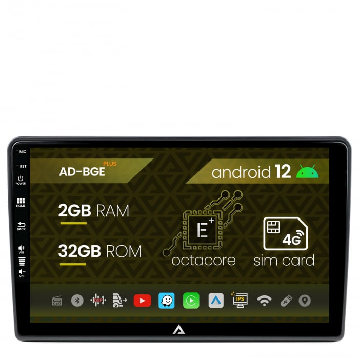 Navigatie Citroen Berlingo (2008-2019), Android 12, E-Octacore   2GB RAM + 32GB ROM, 9 Inch - AD-BGE9002+AD-BGR001UNI