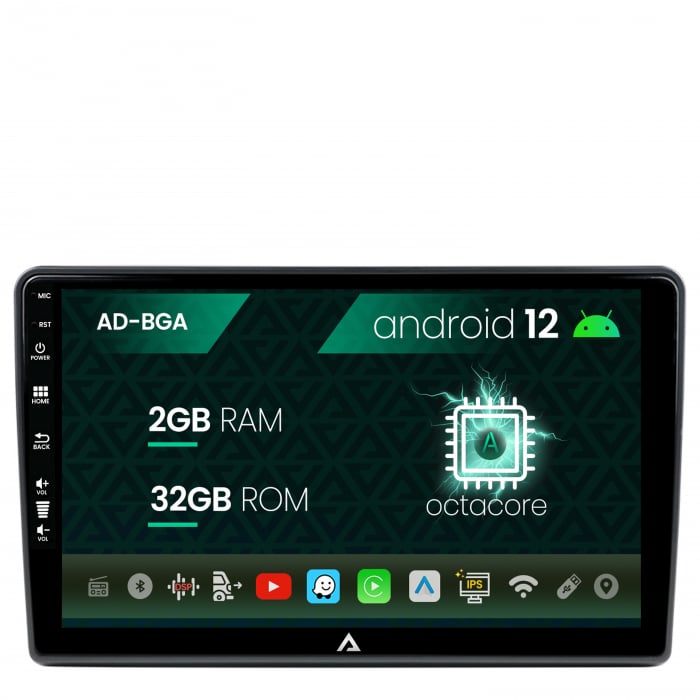 Navigatie Citroen Berlingo (2008-2019), Android 13, A-Octacore 2GB RAM + 32GB ROM, 9 Inch - AD-BGA9002+AD-BGR001UNI