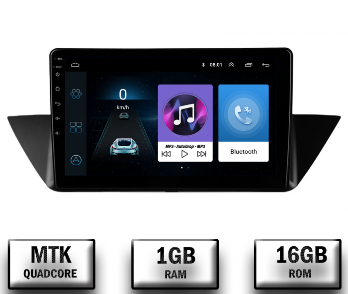 Navigatie BMW X1 (2009-2015), Android 10, P-Quadcore   1GB RAM + 16GB ROM, 10.1 Inch - AD-BGP10001+AD-BGRKIT394