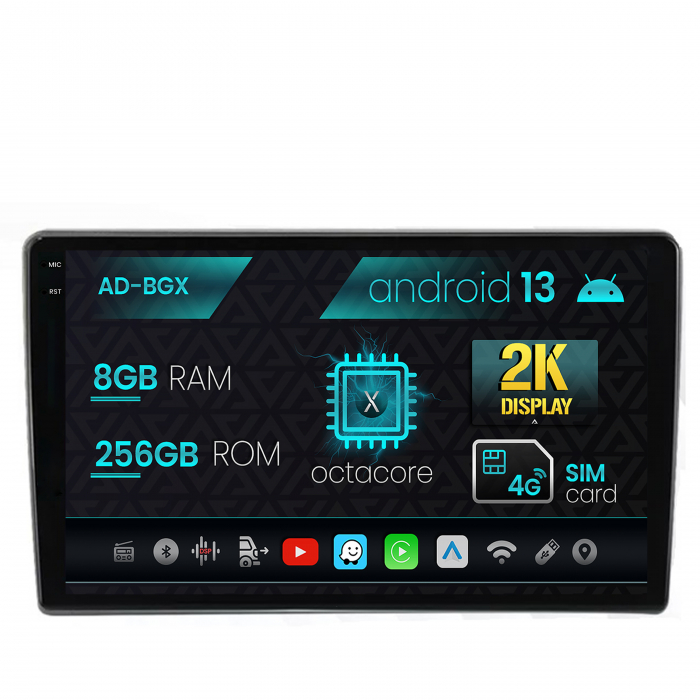 Navigatie Opel Vivaro   Renault Trafic   Nissan Primastar (2006-2010), Android 13, X-Octacore   8GB RAM + 256GB ROM, 9.5 Inch - AD-BGX9008+AD-BGRKIT384