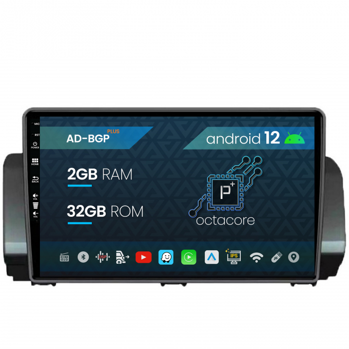 Navigatie Dacia Sandero (2021-Prezent), Android 12, P-Octacore 2GB RAM + 32GB ROM, 10.1 Inch - AD-BGP10002+AD-BGRKIT366V3