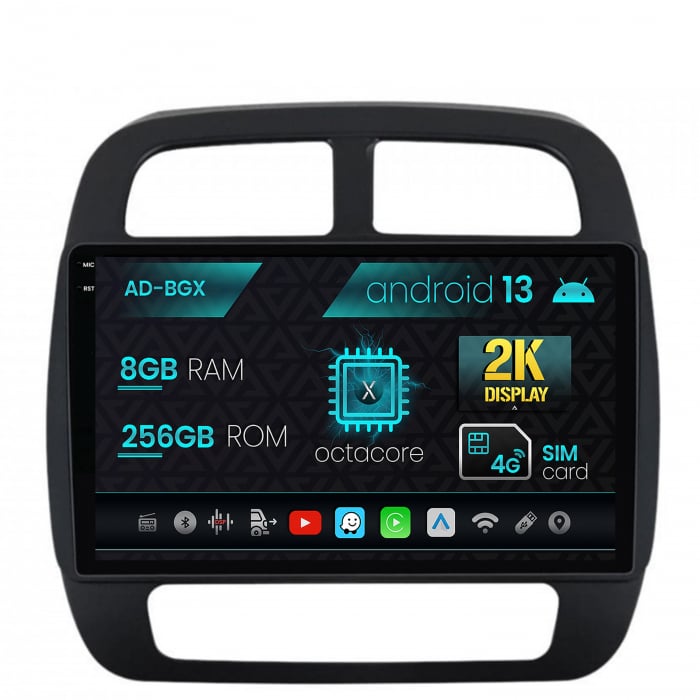 Navigatie Dacia Spring (2021- Prezent), Android 13, X-Octacore 8GB RAM + 256GB ROM, 9.5 Inch - AD-BGX9008+AD-BGRKIT366V4s