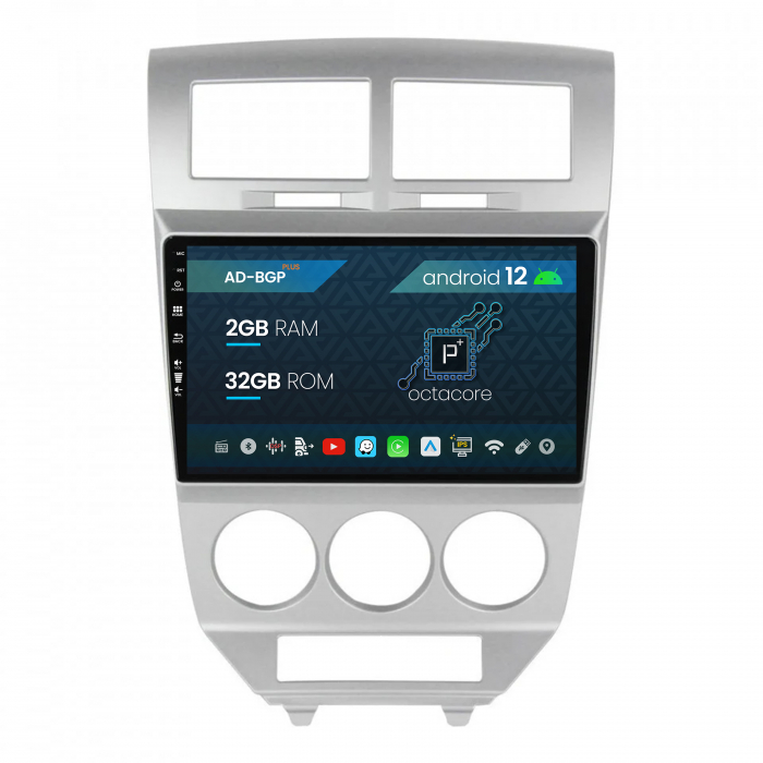 Navigatie Dodge Caliber (2006-2010), Android 12, P-Octacore   2GB RAM + 32GB ROM, 9 Inch - AD-BGP10002+AD-BGRKIT293