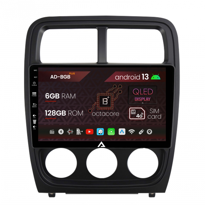 Navigatie Dodge Caliber (2010-2012), Android 13, B-Octacore   6GB RAM + 128GB ROM, 9 Inch - AD-BGB9006+AD-BGRKIT295V2