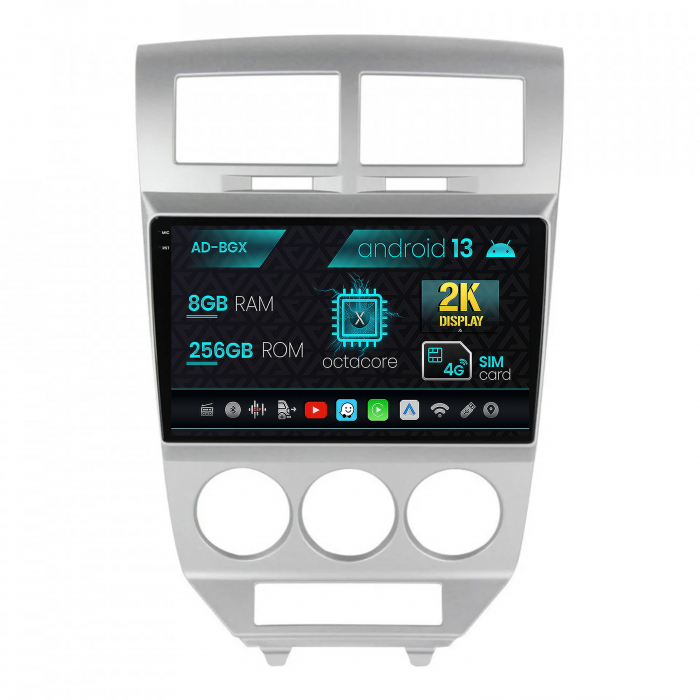 Navigatie Dodge Caliber (2006-2010), Android 13, X-Octacore   8GB RAM + 256GB ROM, 10.36 Inch - AD-BGX10008+AD-BGRKIT293