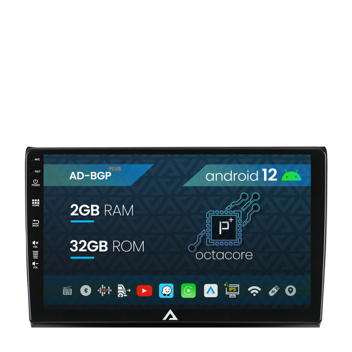 Navigatie Fiat Bravo (2006-2014), Android 12, P-Octacore 2GB RAM + 32GB ROM, 9 Inch - AD-BGP9002+AD-BGRKIT356