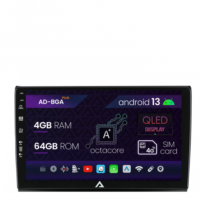 Navigatie Fiat Bravo (2006-2014), Android 13, A-Octacore 4GB RAM + 64GB ROM, 9 Inch - AD-BGA9004+AD-BGRKIT356