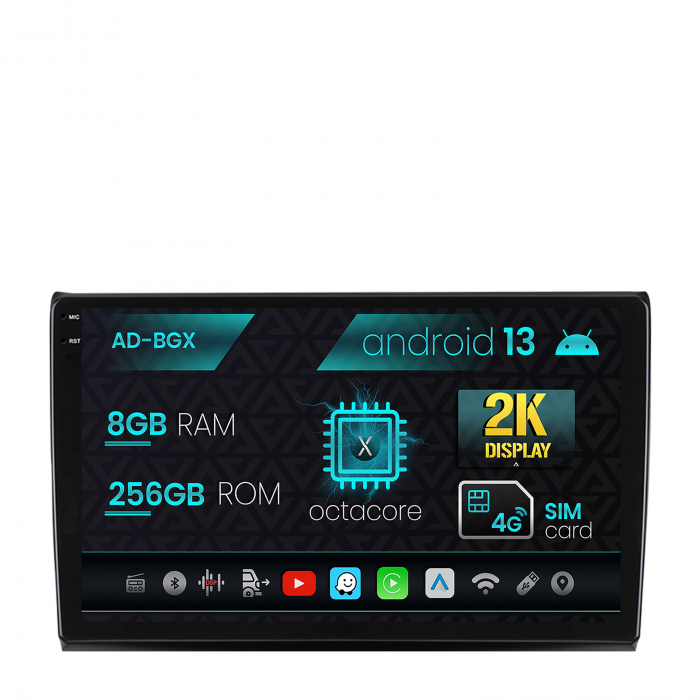 Navigatie Fiat Bravo (2006-2014), Android 13, X-Octacore   8GB RAM + 256GB ROM, 9.5 Inch - AD-BGX9008+AD-BGRKIT356