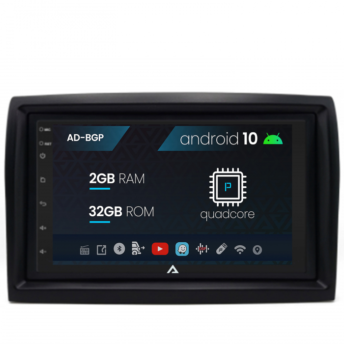 Navigatie Fiat Ducato, Android 12, P-Octacore 2GB RAM + 32GB ROM, 7 Inch - AD-BGP1002+AD-BGRFI0262DIN