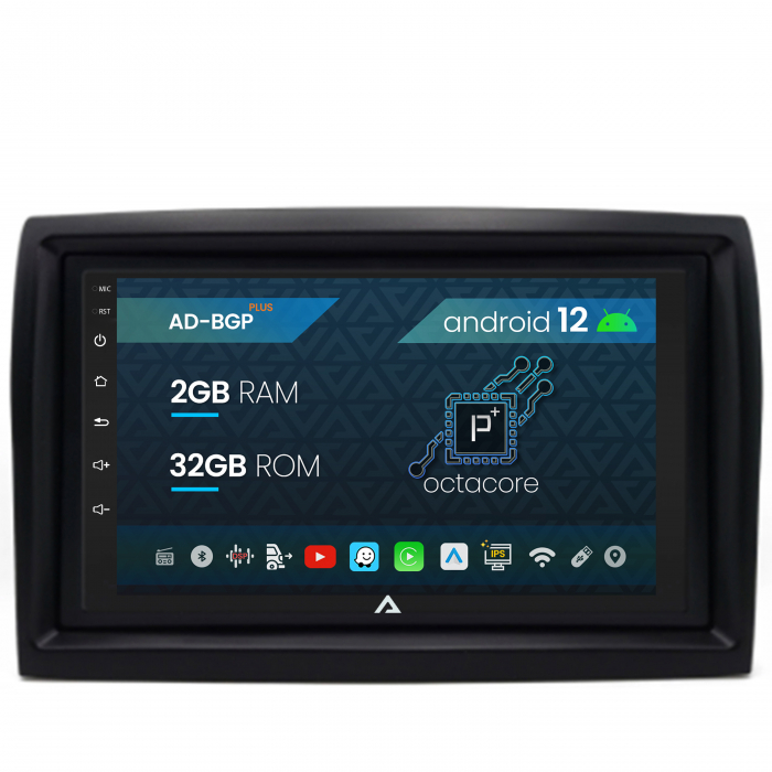 Navigatie Fiat Ducato, Citroen Jumper, Peugeot Boxer, Android 12, P-Octacore   2GB RAM + 32GB ROM, 7 Inch - AD-BGP1002+AD-BGRFI0262DIN