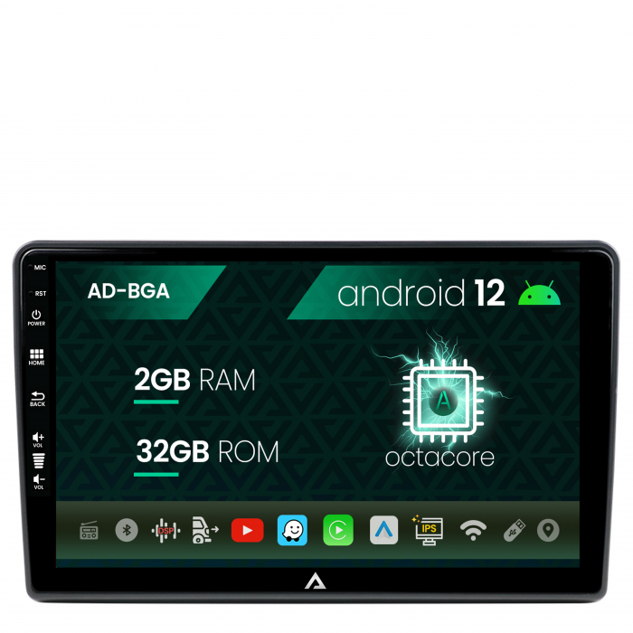 Navigatie Fiat Ducato, Citroen Jumper, Peugeot Boxer, Android 13, A-Octacore 2GB RAM + 32GB ROM, 9 Inch - AD-BGA9002+AD-BGRKIT355