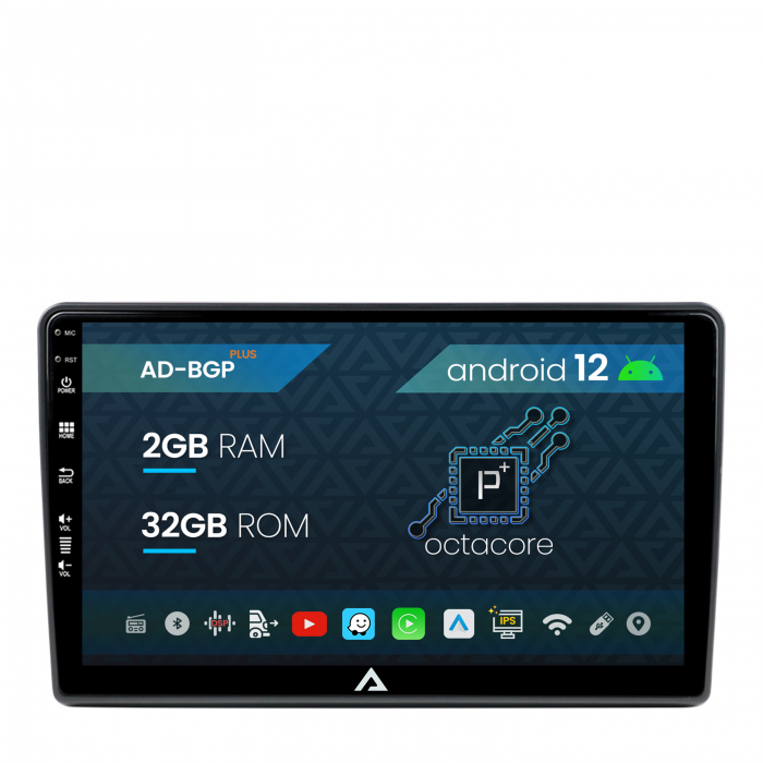 Navigatie Fiat Ducato, Citroen Jumper, Peugeot Boxer, Android 12, P-Octacore   2GB RAM + 32GB ROM, 9 Inch - AD-BGP9002+AD-BGRKIT355