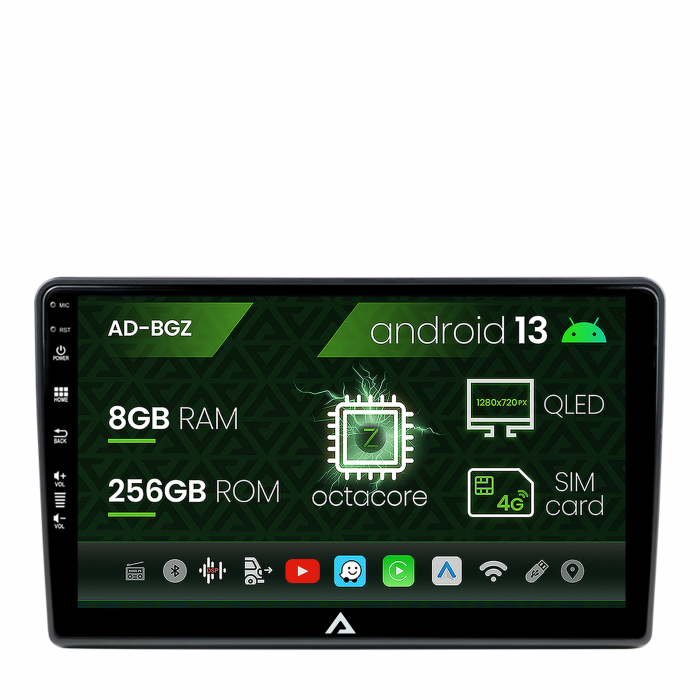 Navigatie Fiat Ducato, Citroen Jumper, Peugeot Boxer, Android 13, Z-Octacore 8GB RAM + 256GB ROM, 9 Inch - AD-BGZ9008+AD-BGRKIT355