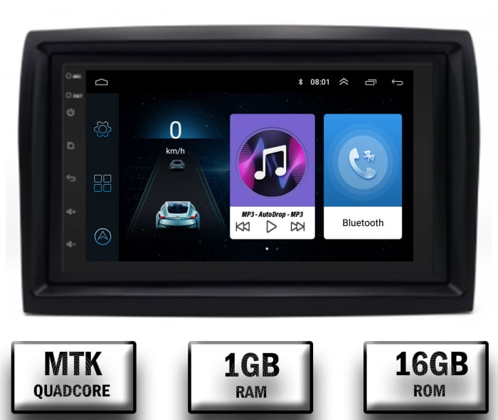 Navigatie Fiat Ducato, Android 10, P-Quadcore   1GB RAM + 16GB ROM, 7 Inch - AD-BGP1001+AD-BGRFI0262DIN