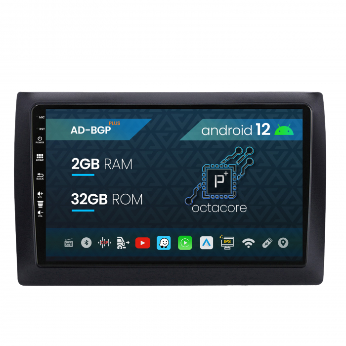 Navigatie Fiat Stilo, Android 12, P-Octacore   2GB RAM + 32GB ROM, 9 Inch - AD-BGP9002+AD-BGRKIT356V2