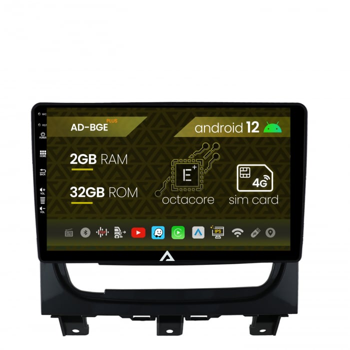 Navigatie Fiat Strada Idea (2011-2016), Android 12, E-Octacore 2GB RAM + 32GB ROM, 9 Inch - AD-BGE9002+AD-BGRKIT350