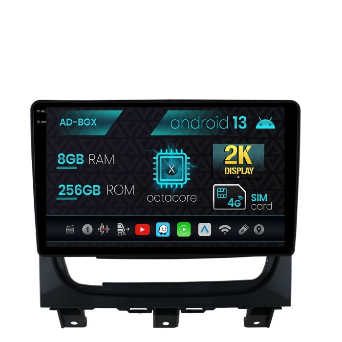 Navigatie Fiat Strada Idea (2011-2016), Android 13, X-Octacore 8GB RAM + 256GB ROM, 9.5 Inch - AD-BGX9008+AD-BGRKIT350