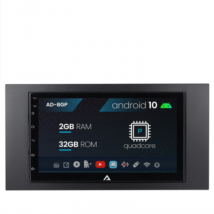 Navigatie Ford 2DIN, Android 12, P-Octacore 2GB RAM + 32GB ROM, 7 Inch - AD-BGP1002+AD-BGRFR0012DIN