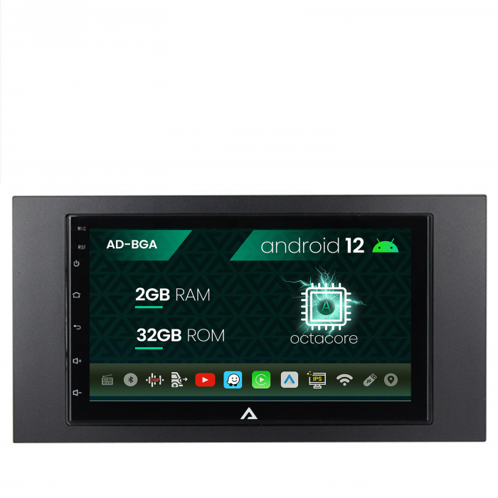 Navigatie Ford 2DIN, Android 13, A-Octacore 2GB RAM + 32GB ROM, 7 Inch - AD-BGA1002+AD-BGRFR0012DIN