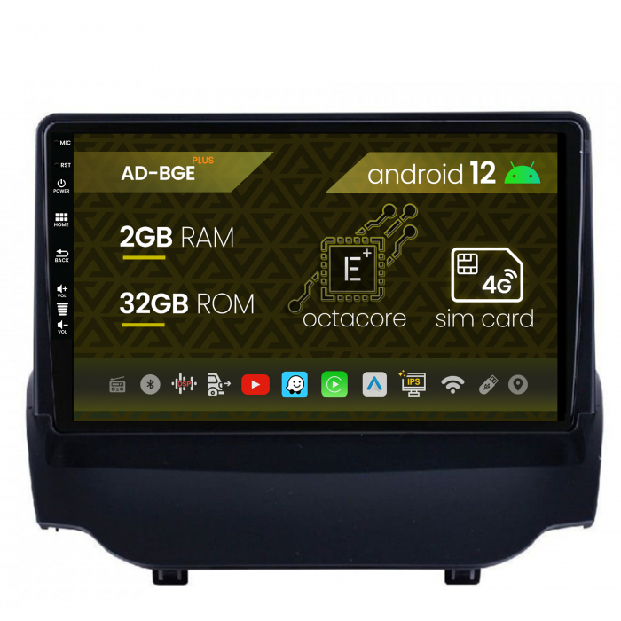 Navigatie Ford EcoSport (2013-2016) Android 12, E-Octacore   2GB RAM + 32GB ROM, 9 Inch - AD-BGE9002+BGRKIT118