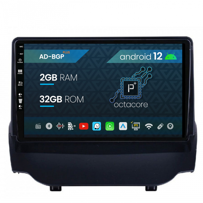 Navigatie Ford EcoSport (2013-2016) Android 12, P-Octacore   2GB RAM + 32GB ROM, 9 Inch - AD-BGP9002+BGRKIT118