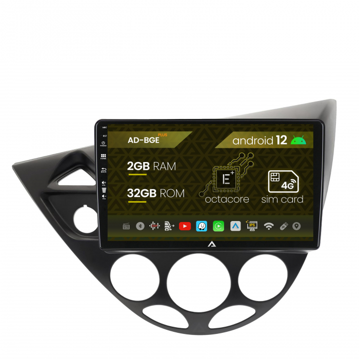 Navigatie Ford Focus 1 (1998-2004), Android 12, E-Octacore   2GB RAM + 32GB ROM, 9 Inch - AD-BGE9002+AD-BGRKIT112V2