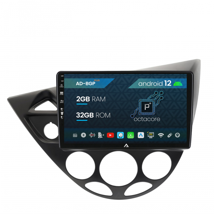 Navigatie Ford Focus 1 (1998-2004), Android 12, P-Octacore 2GB RAM + 32GB ROM, 9 Inch - AD-BGP9002+AD-BGRKIT112V2