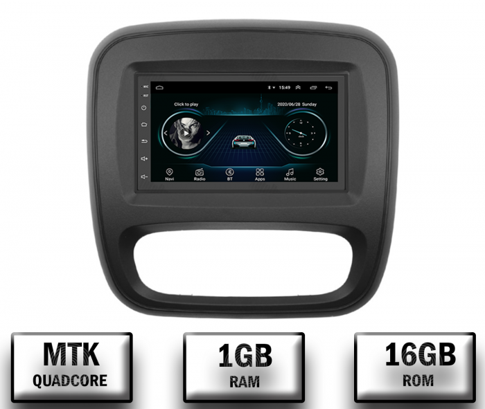 Navigatie Opel Vivaro Renault Traffic (2014+), Android 10, P-Quadcore 1GB RAM + 16GB ROM, 7 Inch - AD-BGP1001+AD-BGRRE017