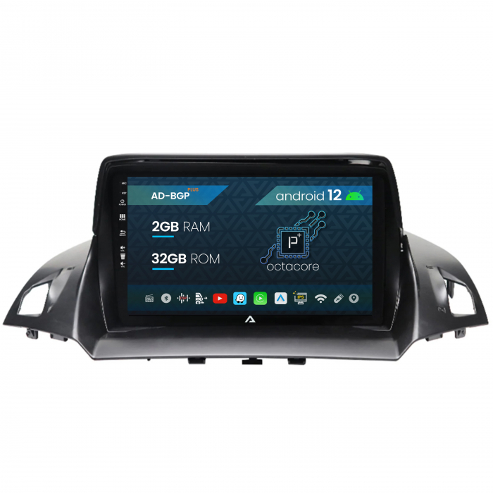 Navigatie Ford Kuga   C-Max (2013-2018), Android 12, P-Octacore   2GB RAM + 32GB ROM, 9 Inch - AD-BGP9002+AD-BGRKIT114