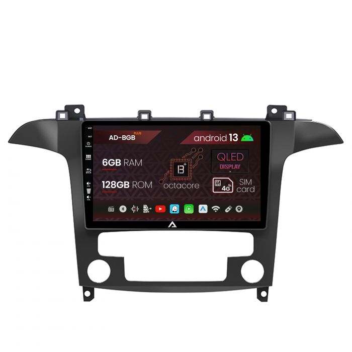 Navigatie Ford S-Max   Galaxy (2006-2015), Android 13, B-Octacore   6GB RAM + 128GB ROM, 9 Inch - AD-BGB9006+AD-BGRKIT125