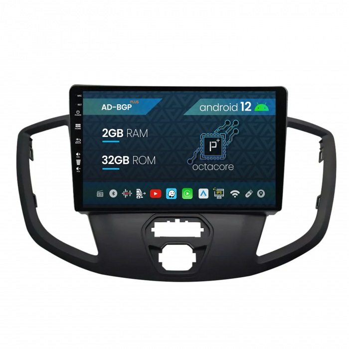 Navigatie Ford Transit (2014-2020), Android 12, P-Octacore 2GB RAM + 32GB ROM, 9 Inch - AD-BGP9002+AD-BGRKIT123V2