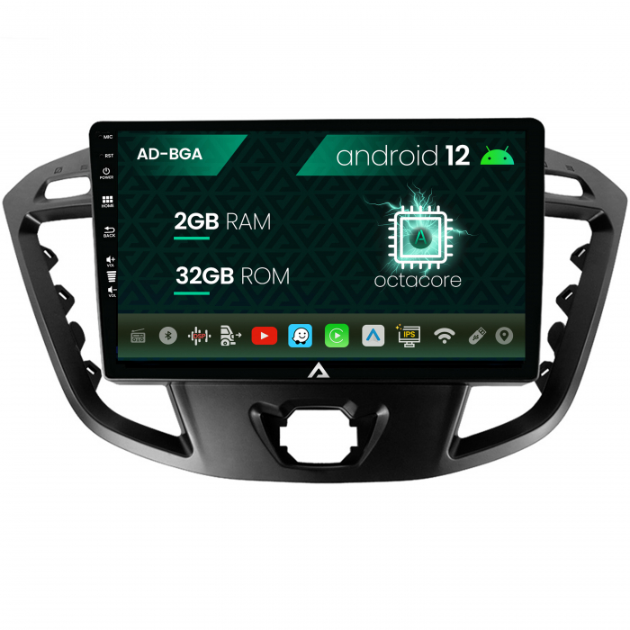 Navigatie Ford Transit Tourneo (2012-2020), Android 13, A-Octacore 2GB RAM + 32GB ROM, 9 Inch - AD-BG9002+AD-BGRKIT123