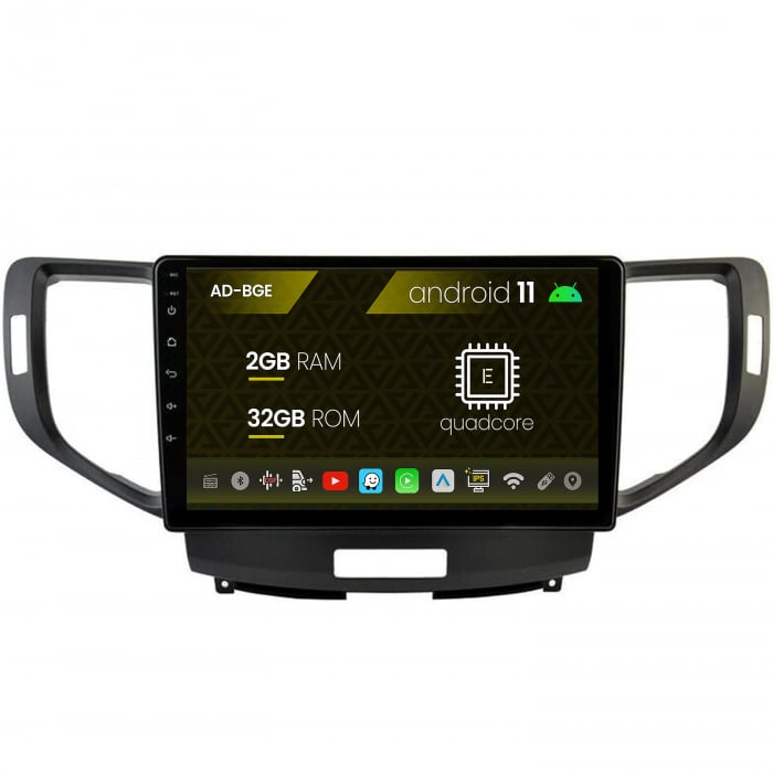 Navigatie Honda Accord VIII (2008-2012), Android 11, E-Quadcore 2GB RAM + 32GB ROM, 10.1 Inch - AD-BGE10002+AD-BGRKIT005V2