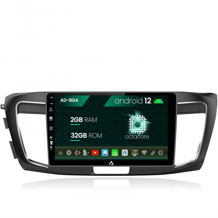 Navigatie Honda Accord 9 (2013-2017), Android 13, A-Octacore 2GB RAM + 32GB ROM, 10.1 Inch - AD-BGA10002+AD-BGRKIT002