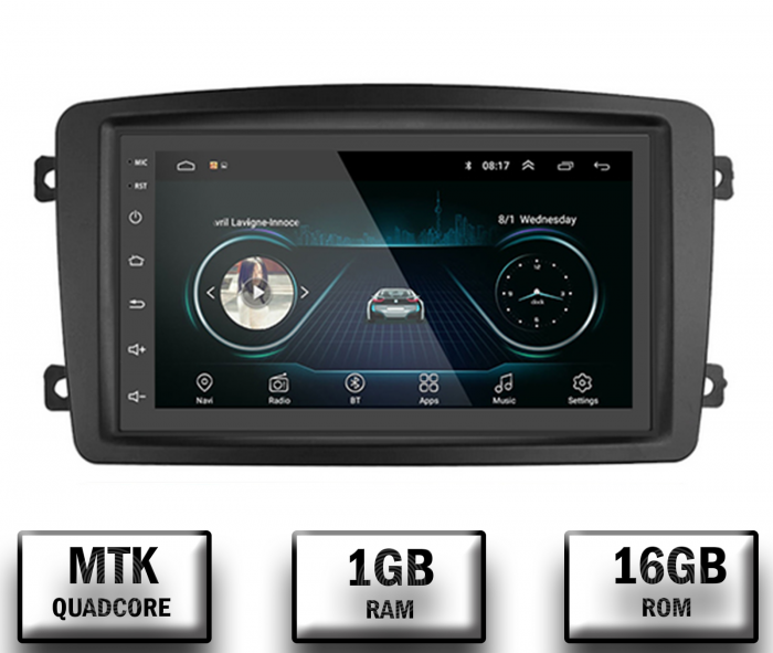 Navigatie Mercedes Benz C-Class W203 Vito Viano CLK, Android 10, P-Quadcore 1GB RAM + 16GB ROM, 7 Inch - AD-BGP1001+AD-BGRBE014