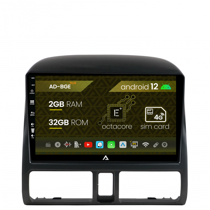 Navigatie Honda CRV (1998-2005), Android 12, E-Octacore 2GB RAM + 32GB ROM, 9 Inch - AD-BGE9002+AD-BGRKIT017